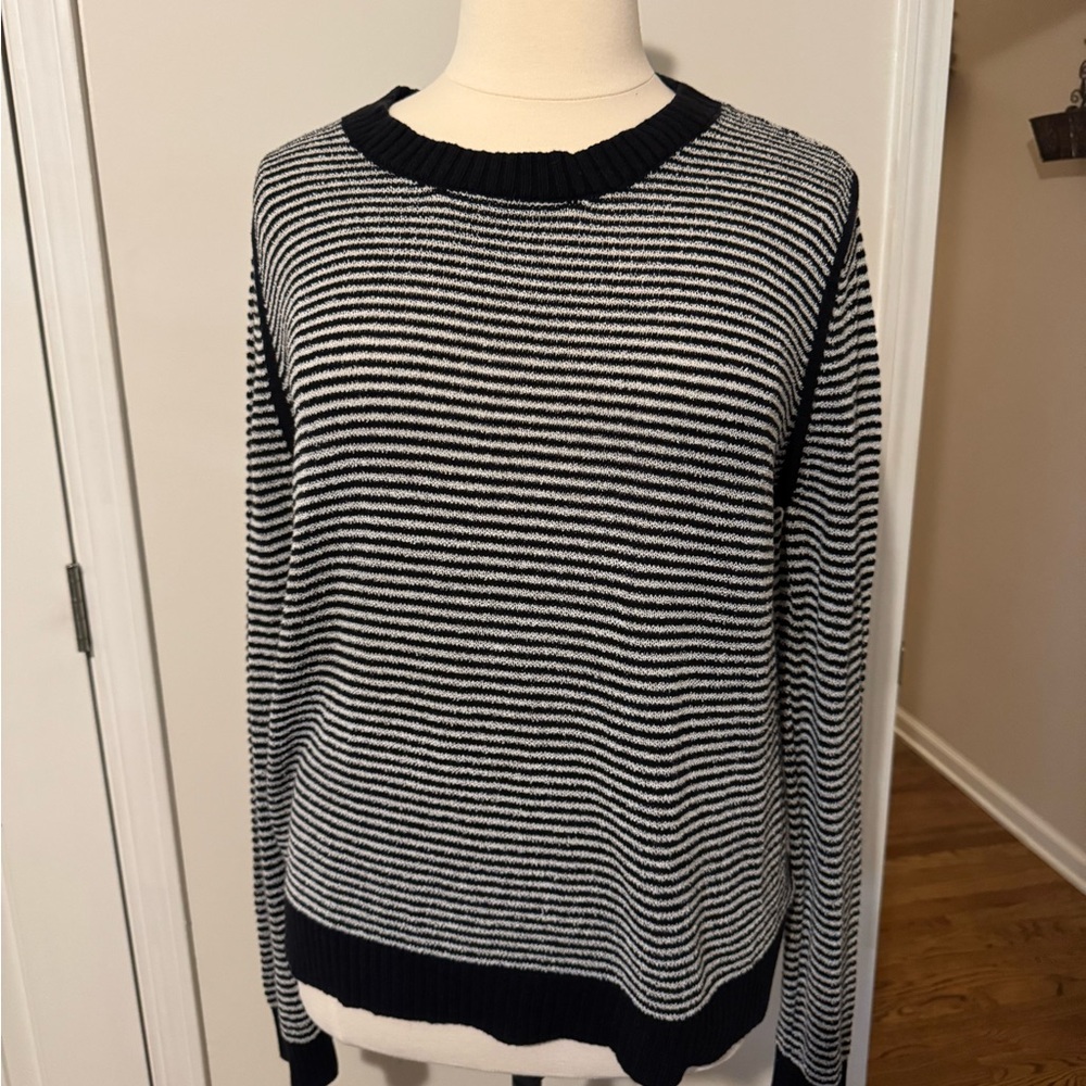 Harper lane. Size XXL. Black stripe sweater.  Sheer style